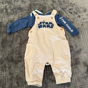 Star Wars Baby Overalls with Blue Shirt